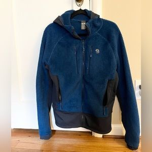 Mountain hardware blue hooded monkey man fleece (M)